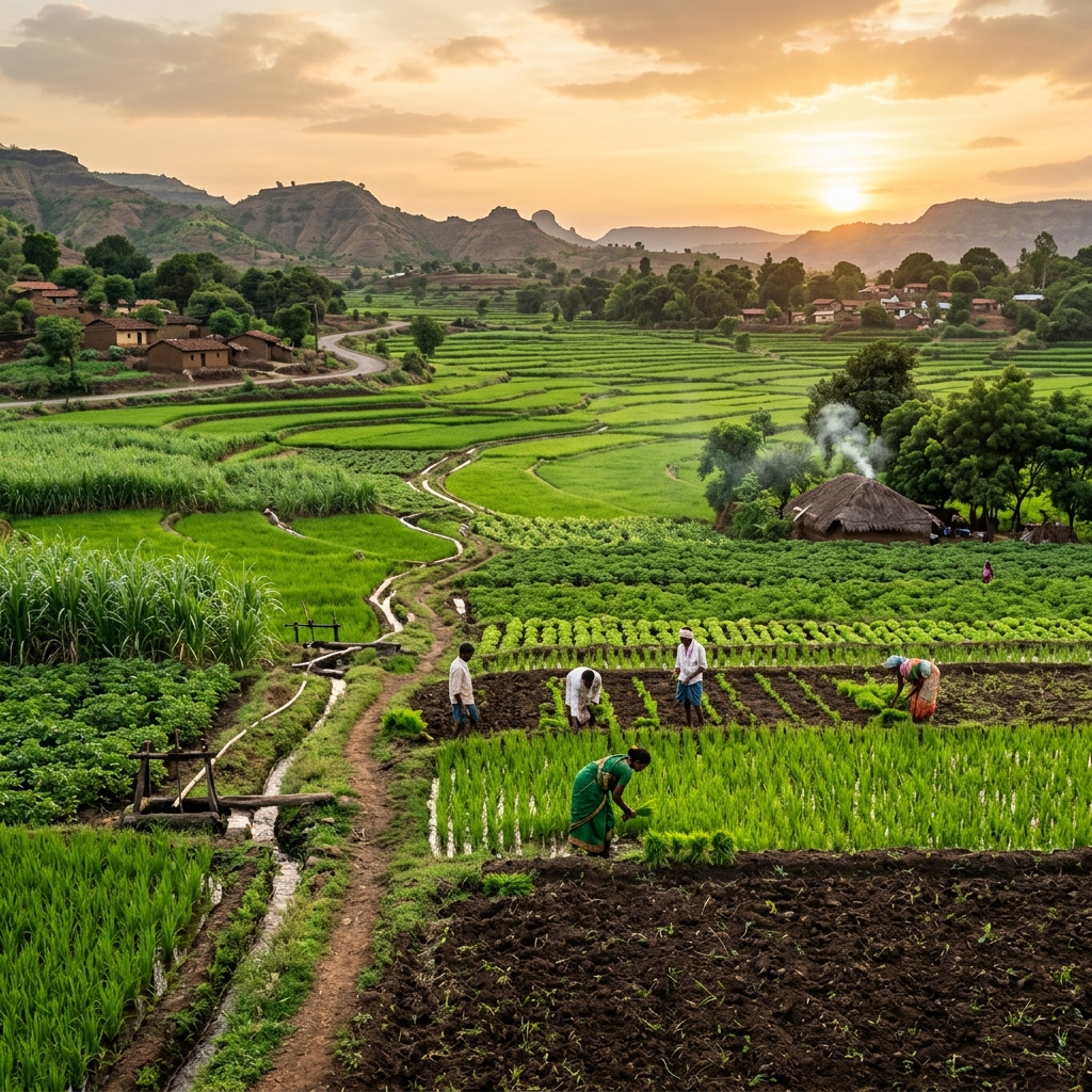 Indian Farm Landscape